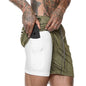 Mens Fitness shorts with phone pocket