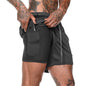 Mens Fitness shorts with phone pocket
