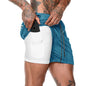 Mens Fitness shorts with phone pocket