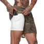 Mens Fitness shorts with phone pocket