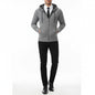 Men's Winter Full Zip Knit Cardigan - Fleece Lined Stand Collar Sweater Jacket