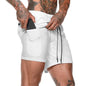 Mens Fitness shorts with phone pocket