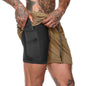 Mens Fitness shorts with phone pocket